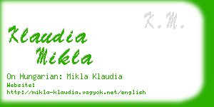 klaudia mikla business card